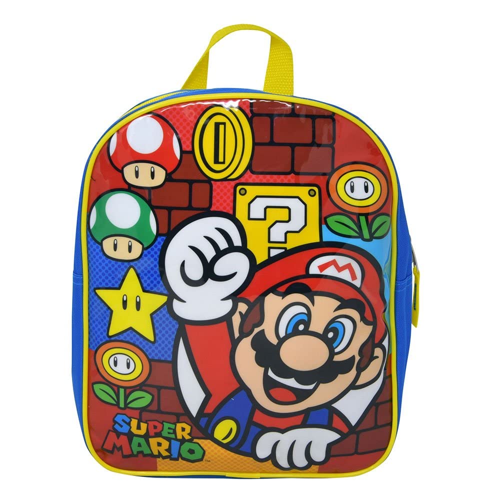 Accessory Innovations Super Mario 11" Mini Backpack- S23NN54975, Red, Small, Backpack