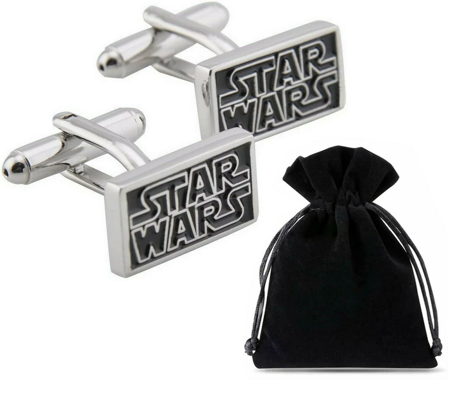 Goodygold Par de gemelos esmaltados de Star Wars para disfraz de hombre, Cobre, metal