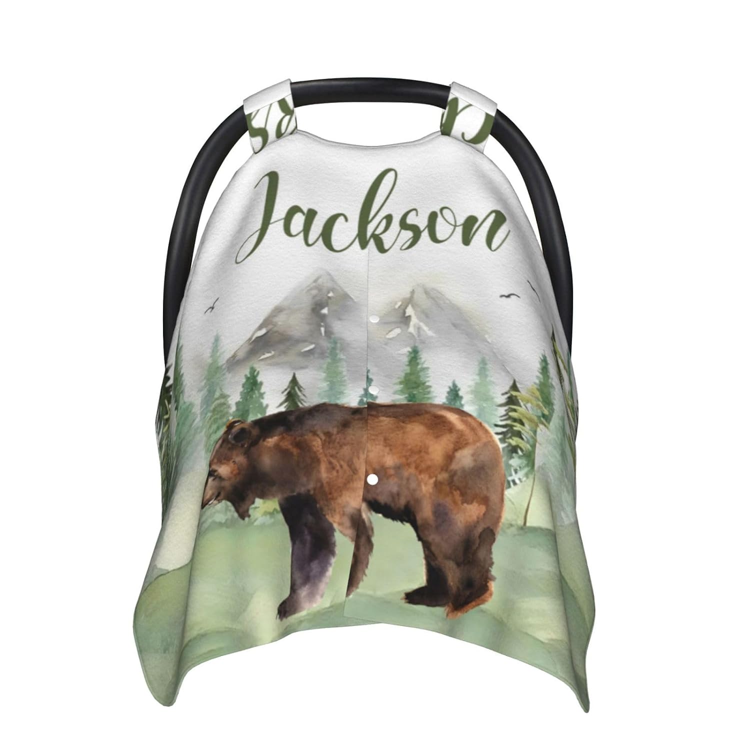 Personalized Baby Car Seat Canopy for Babies, Custom Name Car Seat Covers for Baby Girls, Butterfly Purple Opening Minky Nursing Breastfeeding Cover for Infant, Carseat Canopies for Newborn