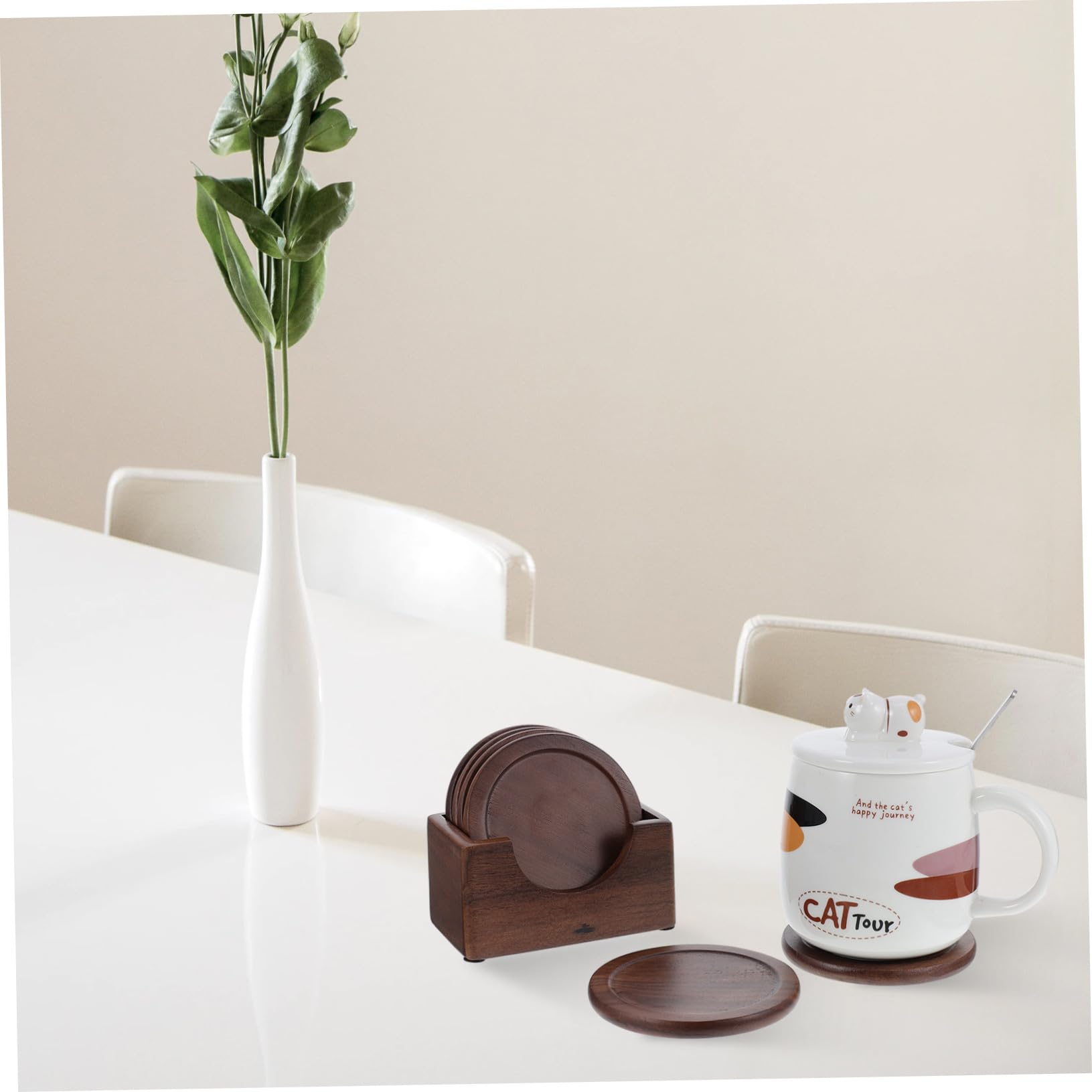 LIFKOME 1 Ensemble Set de sous Verres Ronds pour Tasses Accessoire Décoratif Chaleur pour Cuisine et Salon