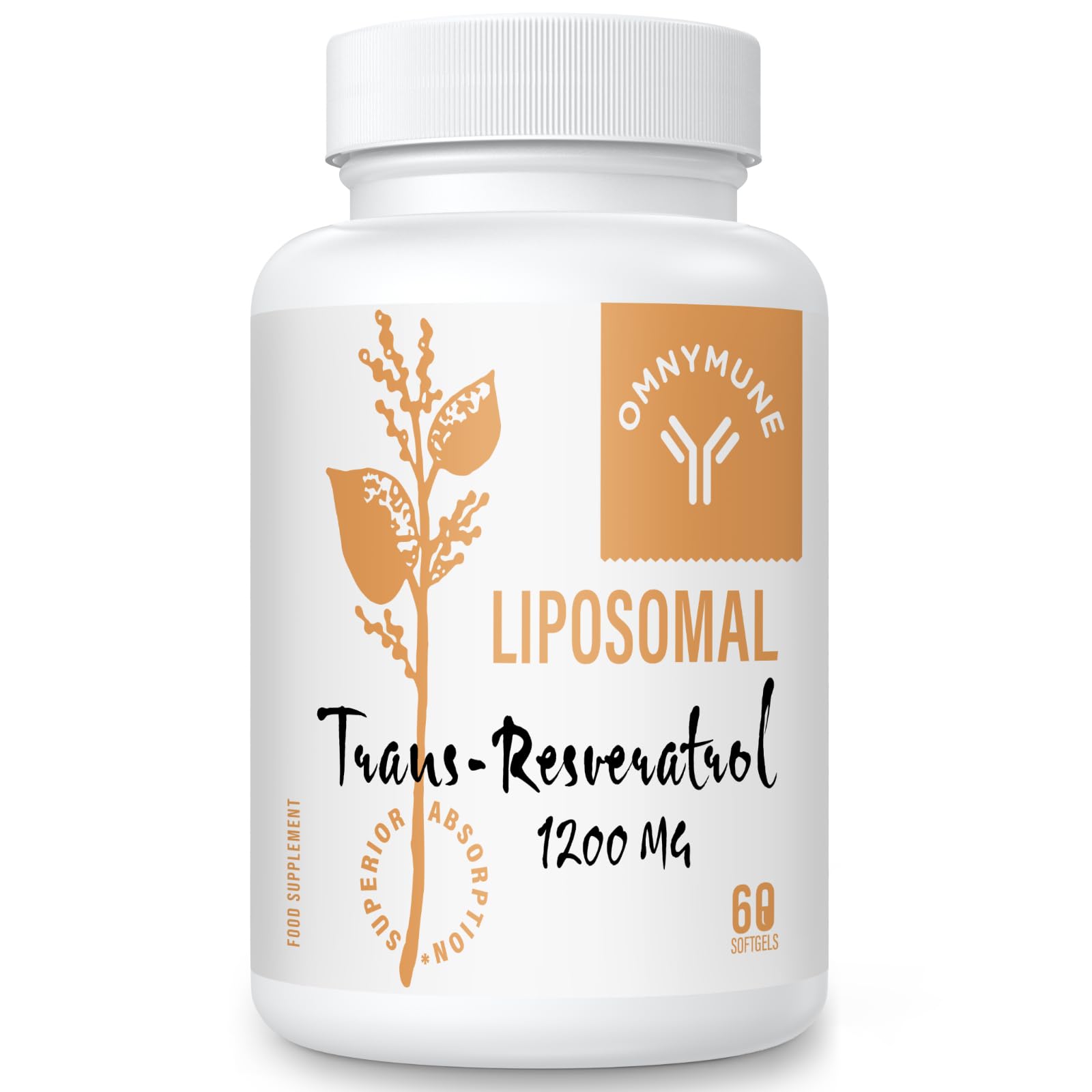 Omnymune Liposomal Trans-Resveratrol, Resveratrol Capsules 1