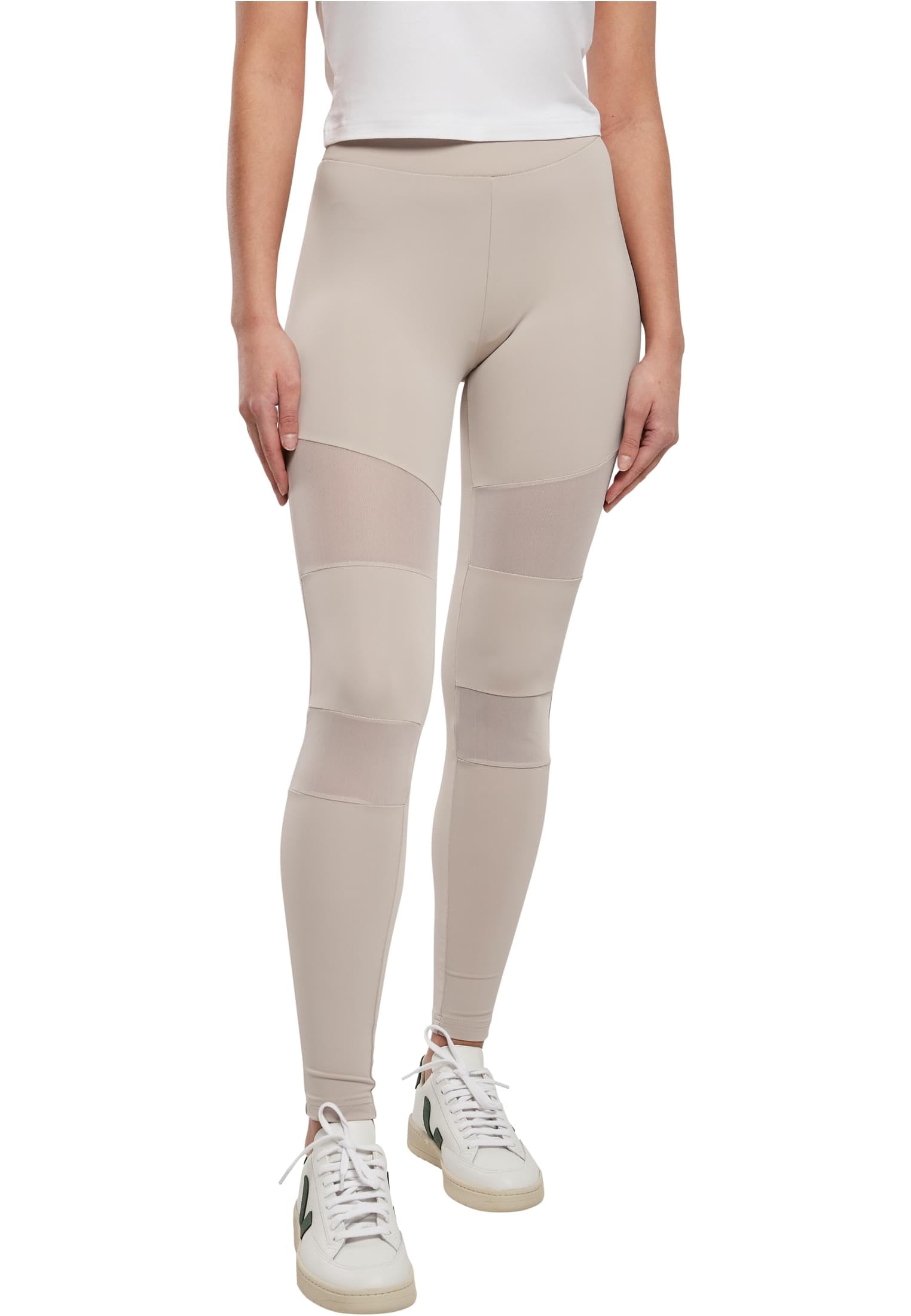 Urban Classics Women's Warm Grey Tech Mesh Leggings Yoga Pants, Xxl