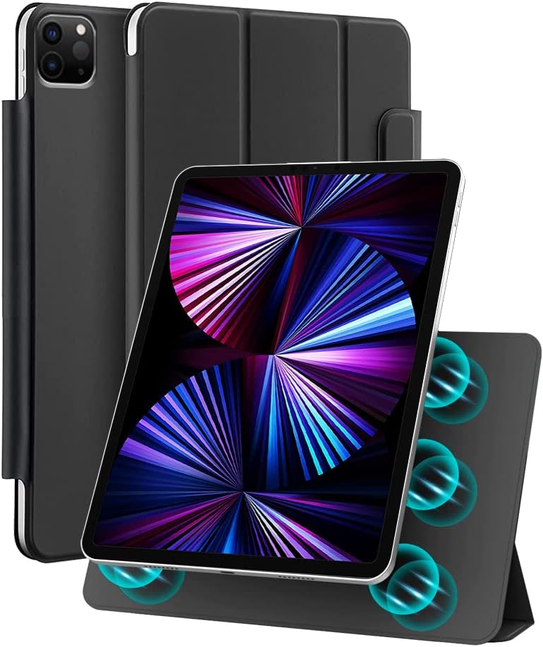 AmazonBasics iPad Pro PU Leather Case with Auto Wake/Sleep Cover, Black