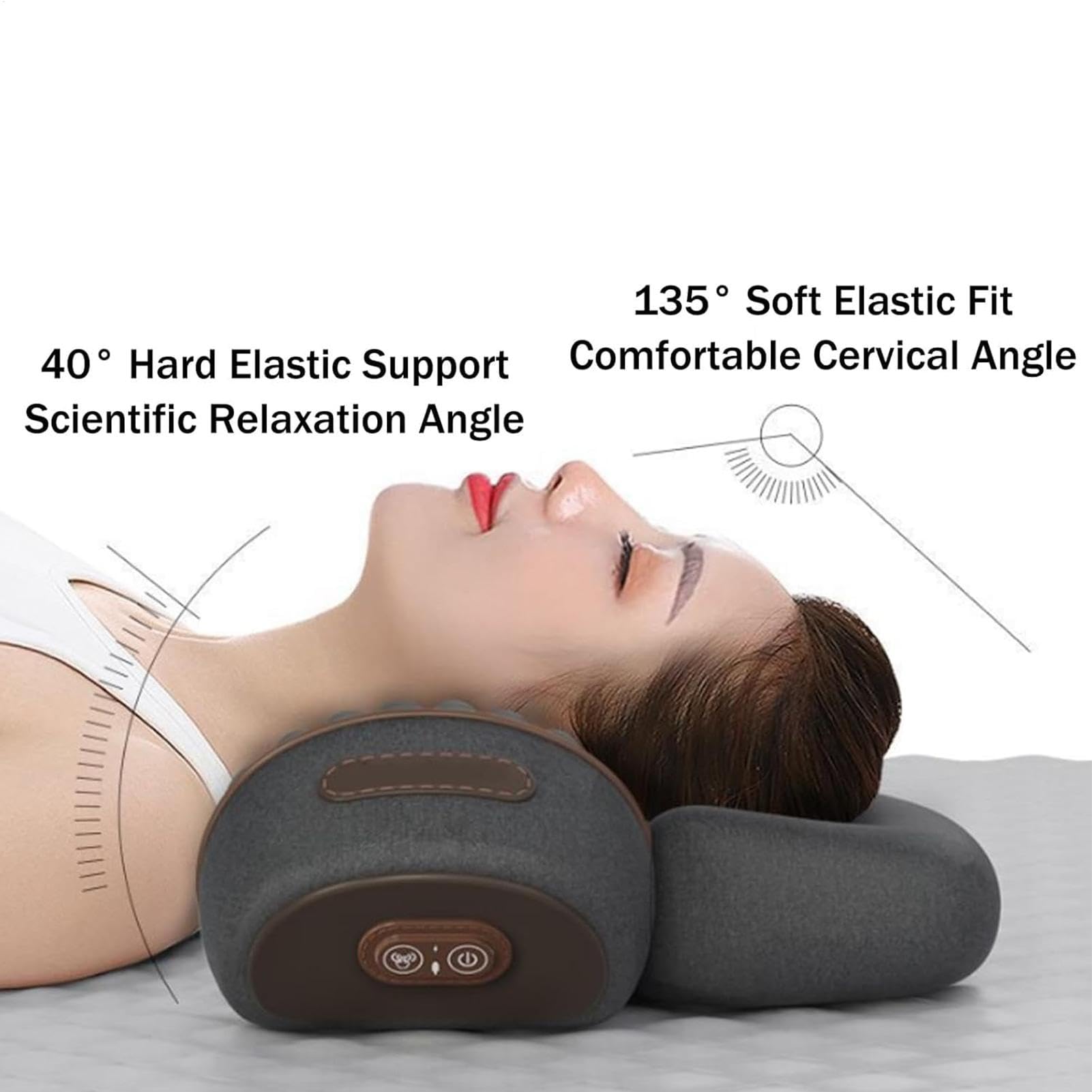 Massaggiatore per collo, massaggiatore a caldo, 16,14 x 10,94 in tessuto profondo massaggio al collo, funzione di trazione rilassamento, sonno dispositivo, per uso domestico, Shoulders, stress | profondo massaggio al collo, funzione di trazione rilassamen