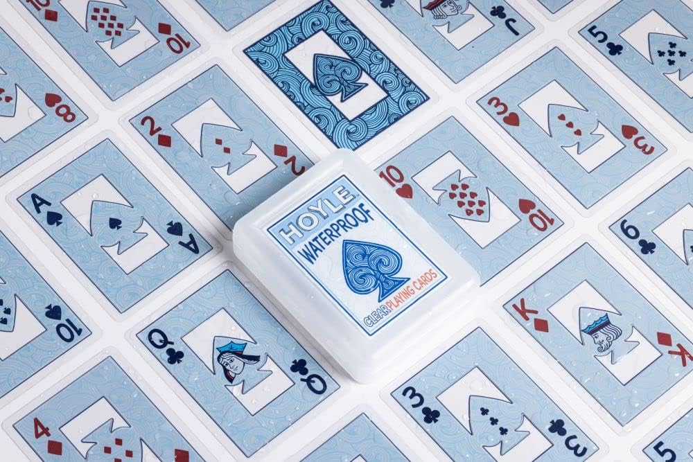 Hoyle Clear Waterproof Plastic Playing Cards for Kids and Adults