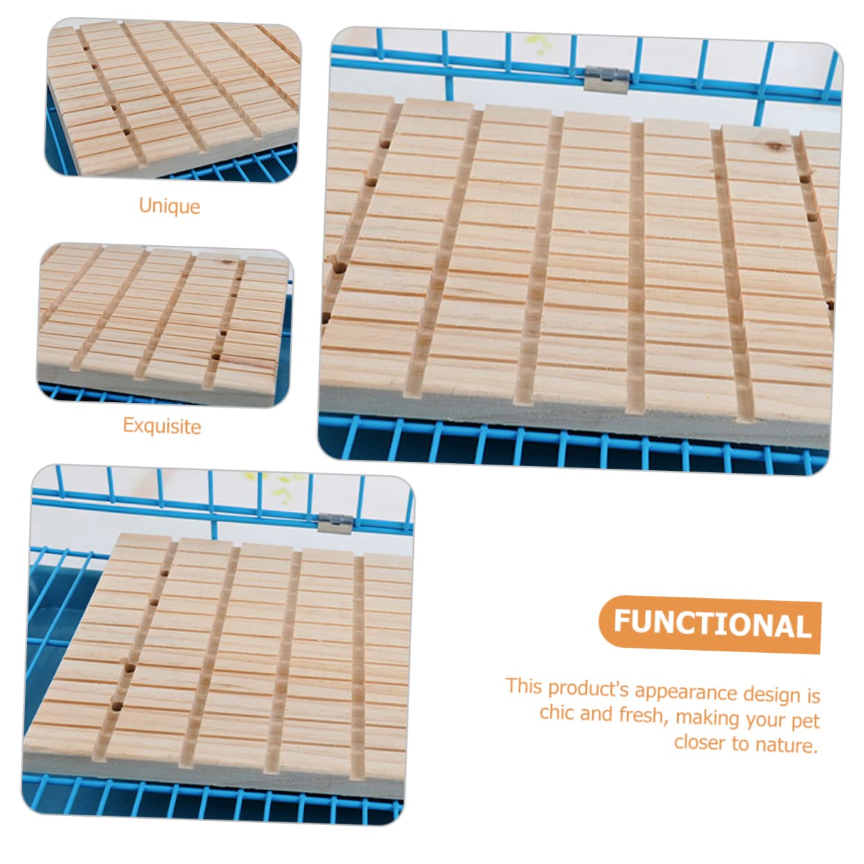 GANAZONO Tiragraffi per Conigli e Piccoli Animali Domestici in Legno Resistente 27x20x1,5 Cm, Cuscinetto per Zampe per Cincillà, Porcellino D'india e Furetti, Accessorio per Cura Unghie