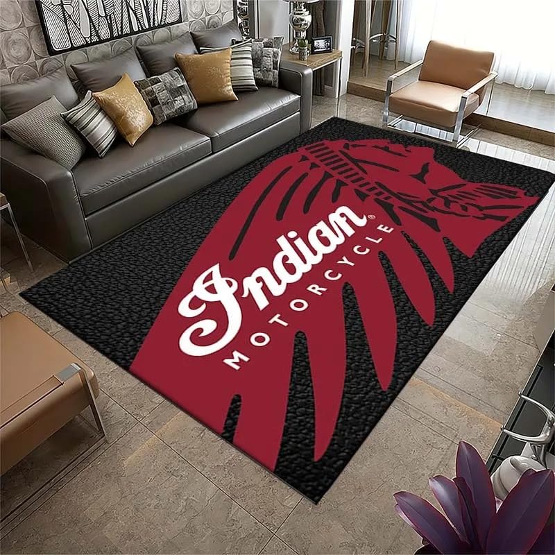 Tapis indien rétro moto robuste tapis de chevet salon décoration maison
