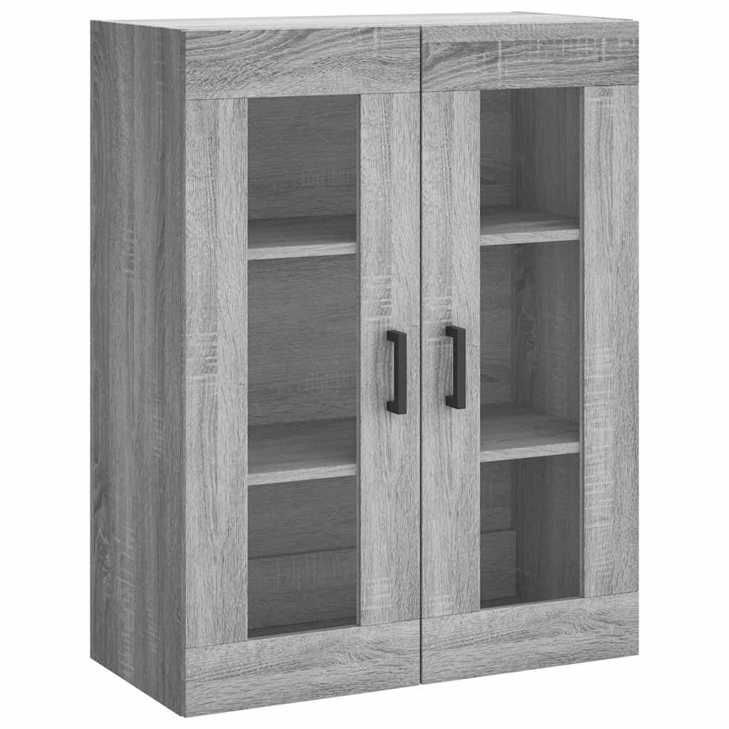 vidaXL Armoire Murale, Placard Suspendu avec Rangement, Meuble Flottant de Salon Bureau Chambre, Moderne, Sonoma Gris Bois d'Ingénierie