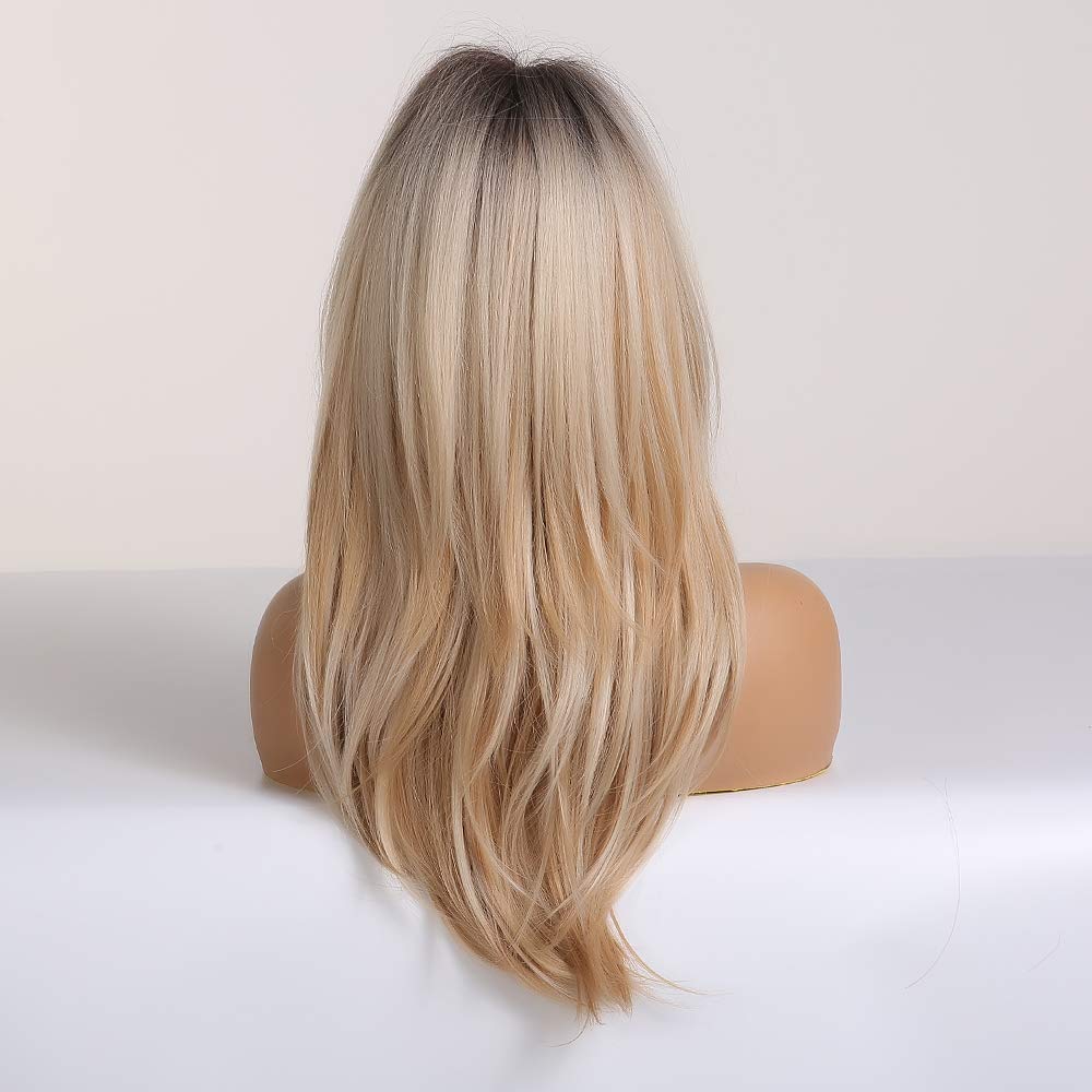 Amazon.com : incohair Ombre Blonde Wigs for Women，22 inch  display picture 3