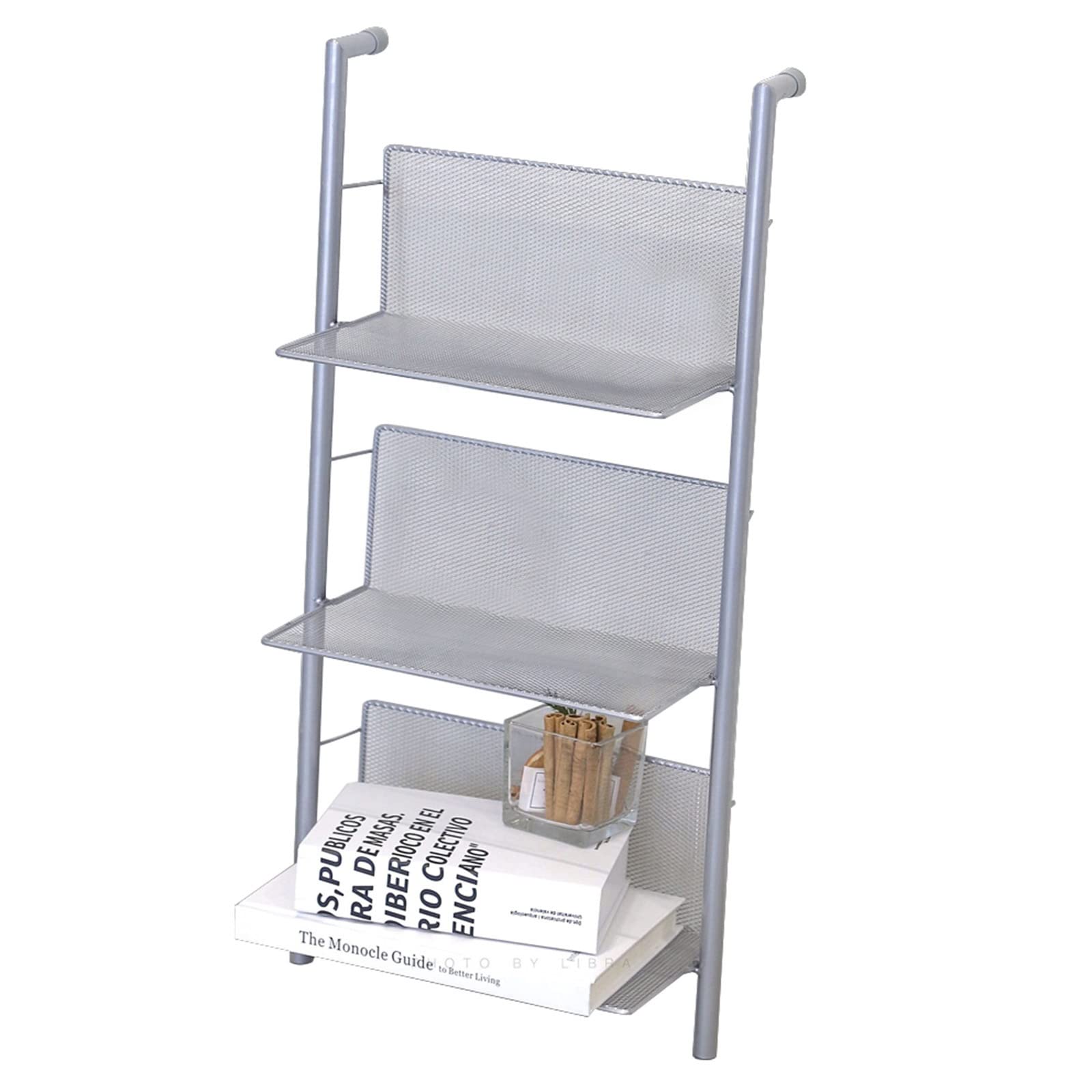 ASerZenith Magazine Rack Magazine Stand 28 Inch Tall Mesh Magazine Rack, Floor-Standing Brochure Catalog Display Holder/Newspapers Stand, for Home Commercial Use (Silver)