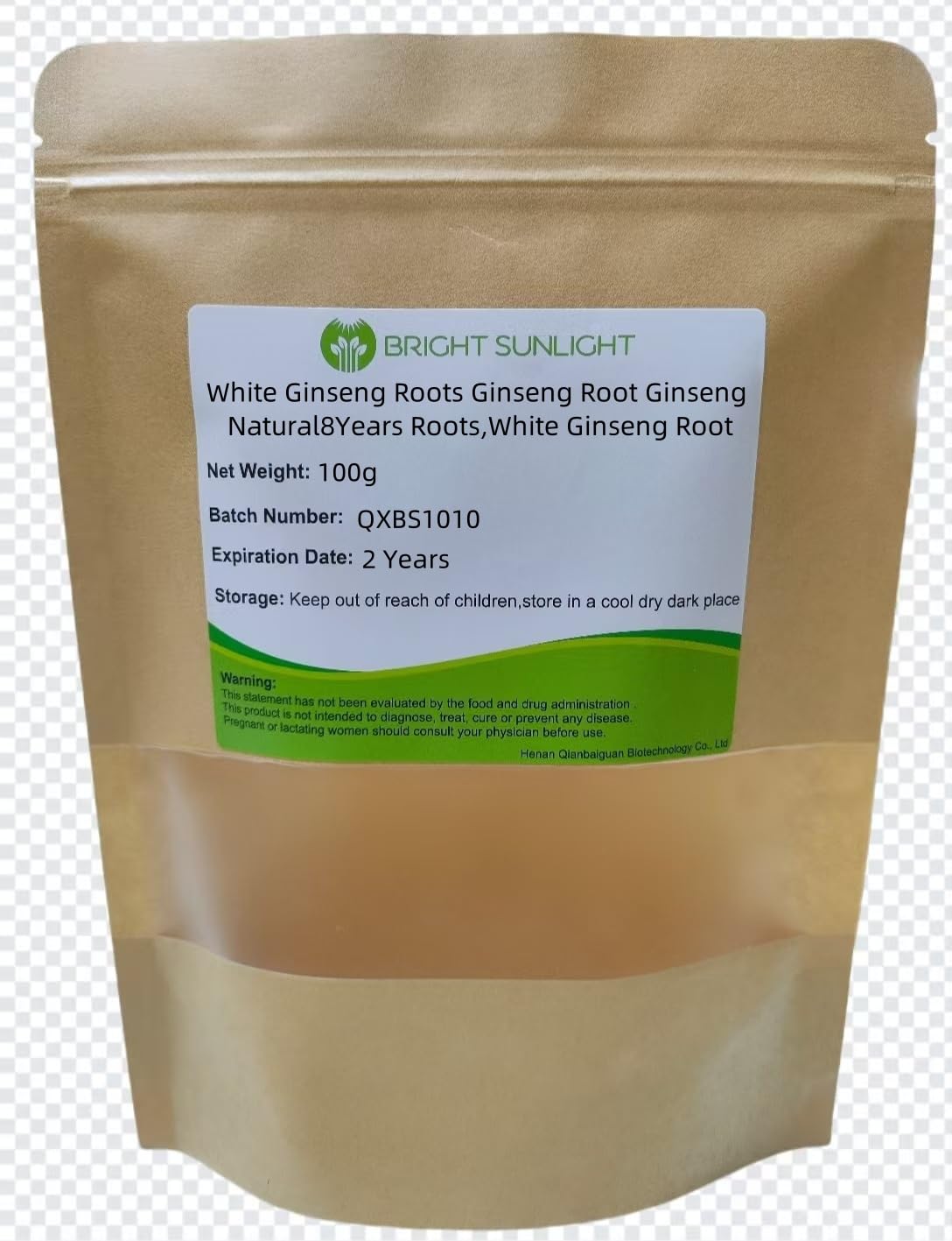 Radici di ginseng bianco Radice di ginseng Ginseng Natural8Years Roots,Radice di ginseng bianco (100 grammi/0,22 lb) (2)
