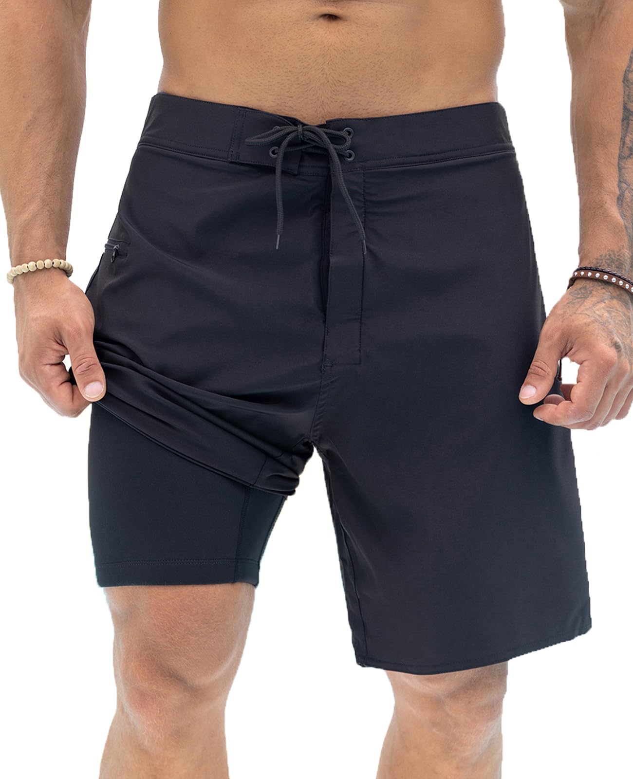 TUONROAD Bañador Hombre de Secado Rápido Pantalones Cortos de Natación Hombres con Forro de Compresión Pantalones Cortos de Playa Hombre Bolsillo con Cremallera