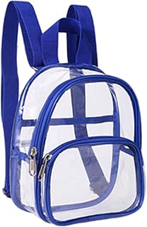 Qsvbeeqj Mochila de PVC para mujeres, hombres, niñas, estudiantes, mochila escolar transparente, mochila transparente para estadio