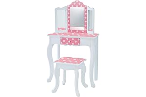 Teamson Kids Princess Gisele Polka Dot Print Fantasy Fields Furniture