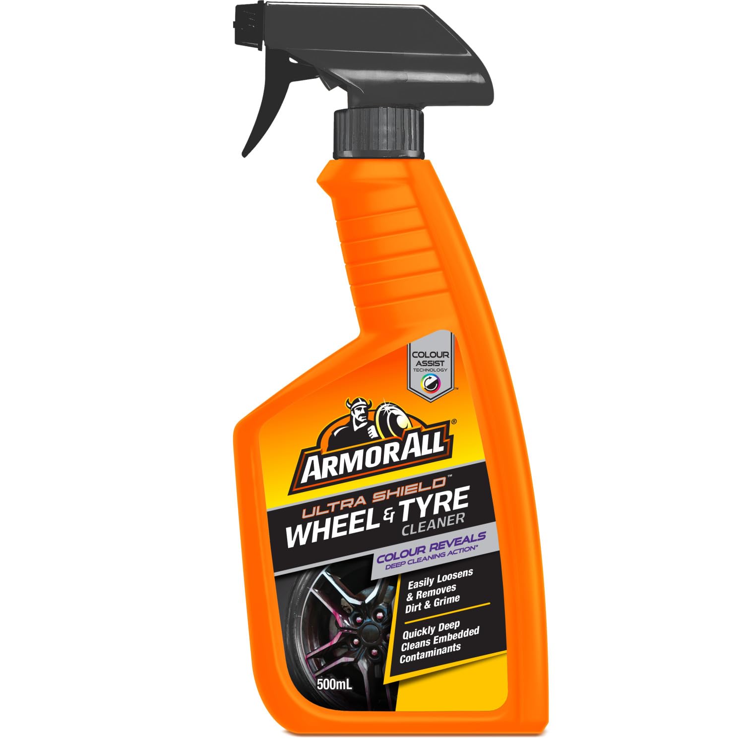 Shield Wheel Cleaner 500ml, removes stubborn brake dust & grime, Acid-free, pH neutral, 1 Piece