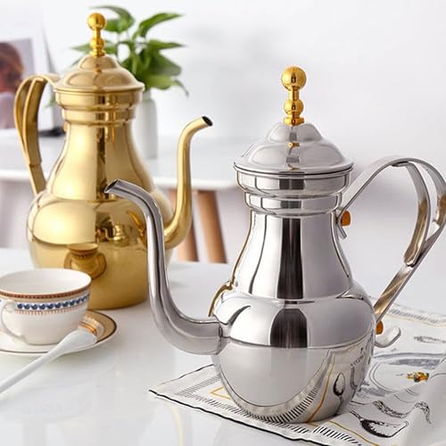 Miniatura 8 de Yardwe Hervidor de agua Hervidor de té Tetera Brew Pot Café Acero inoxidable Hervidor de té de acero inoxidable