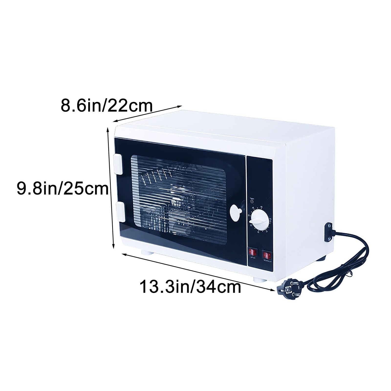 Esterilizador de Manicura, scatola di disinfezione in acciaio inossidabile con porta in vetro, armadietto per disinfettare, strumento per unghie, strumenti per manicure e forniture spa
