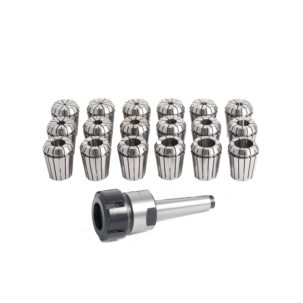 18X ER32 Spannzangenfutter Set MT3 3mm-20mm Schlüssel Für CNC Fräsmaschine