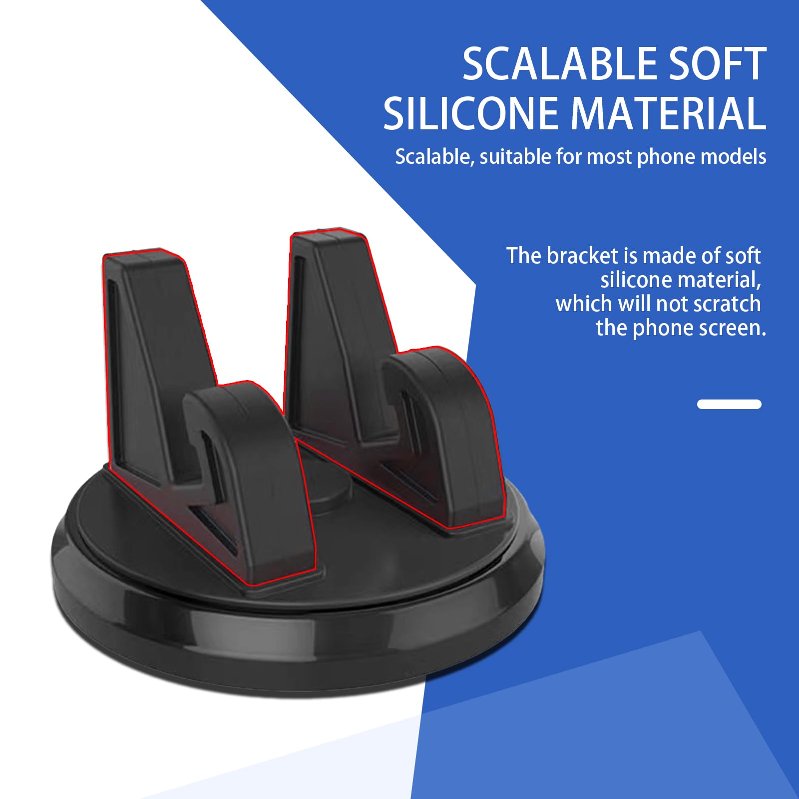 1 soporte para teléfono celular para salpicadero de coche, diseño de rotación horizontal vertical, soporte para teléfono de vehículo, accesorios universales para teléfonos inteligentes