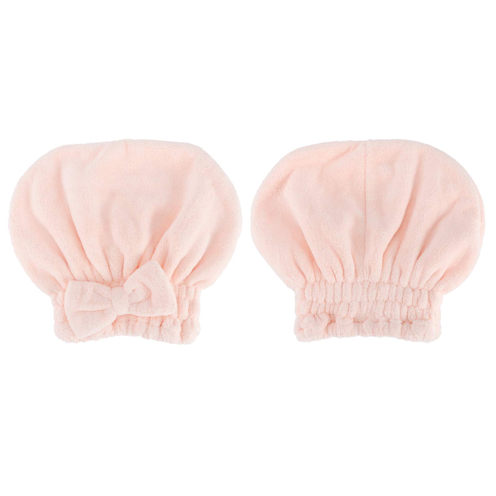 Ejoyous 2PCS Cappello per Asciugare i Capelli in Pile di Corallo Asciugamano per Capelli Avvolgente Cuffia Spessa Assorbente Ad Asciugatura Rapida per Donne Uomini e Uso in Viaggio Dopo la Doccia