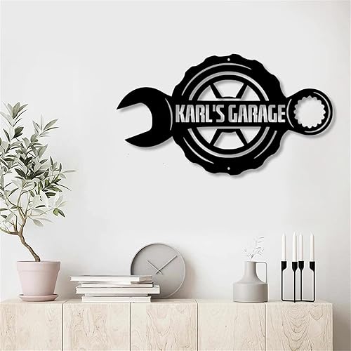 Miniatura 3 de Letrero de neón personalizado para garaje con luz LED, herramientas de reparación de arte de pared, decoración de taller, letrero de nombre de