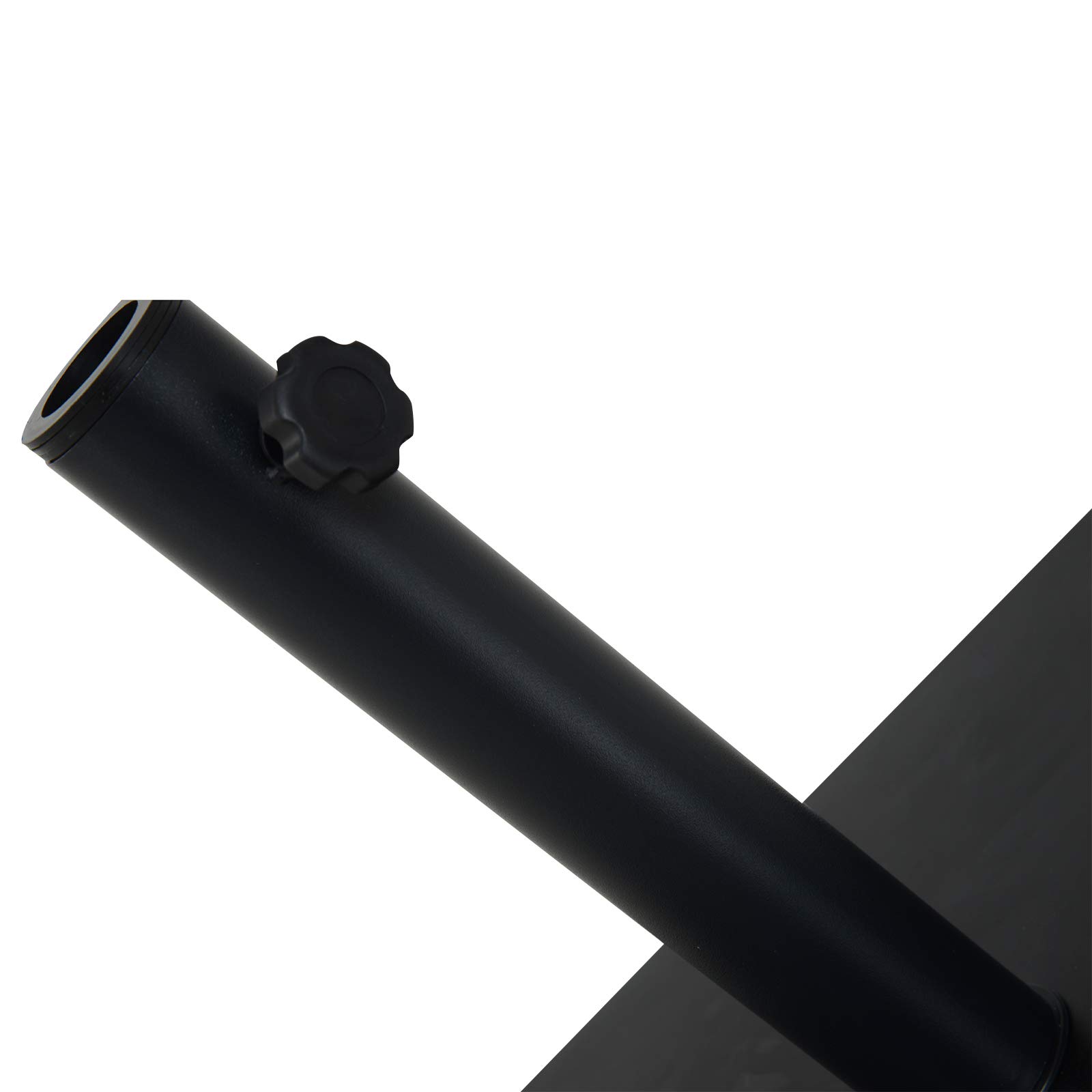 Outsunny Base de Sombrilla 13 kg 35/38/48 mm Cemento 40x40x43 cm Negro | Botón de Bloqueo, Soporte para Parasol, Cuadrada, para Jardín Terraza Balcón