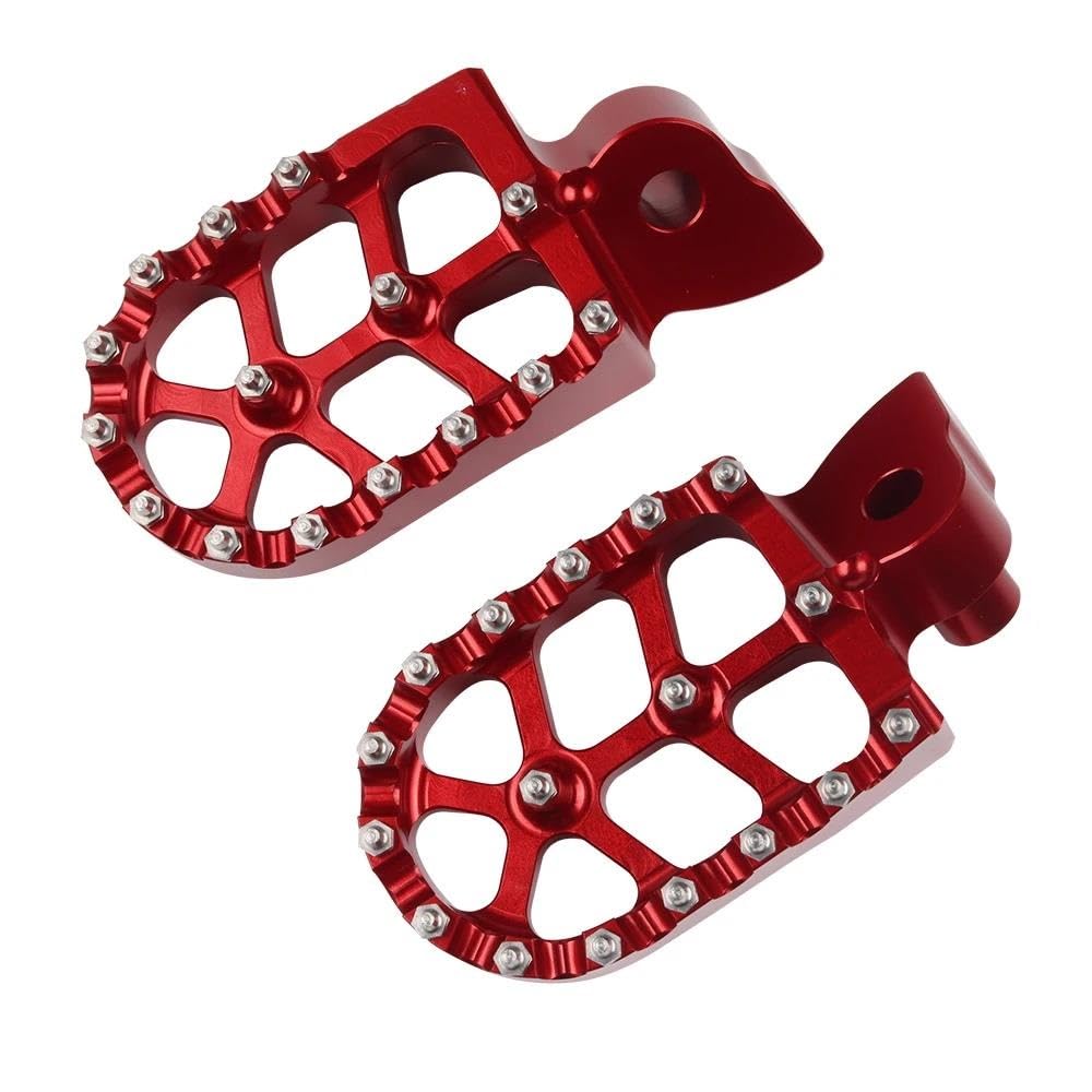 Pédales Gas Gas EC 125 250 repose-pieds moto aluminium rouge anodisé