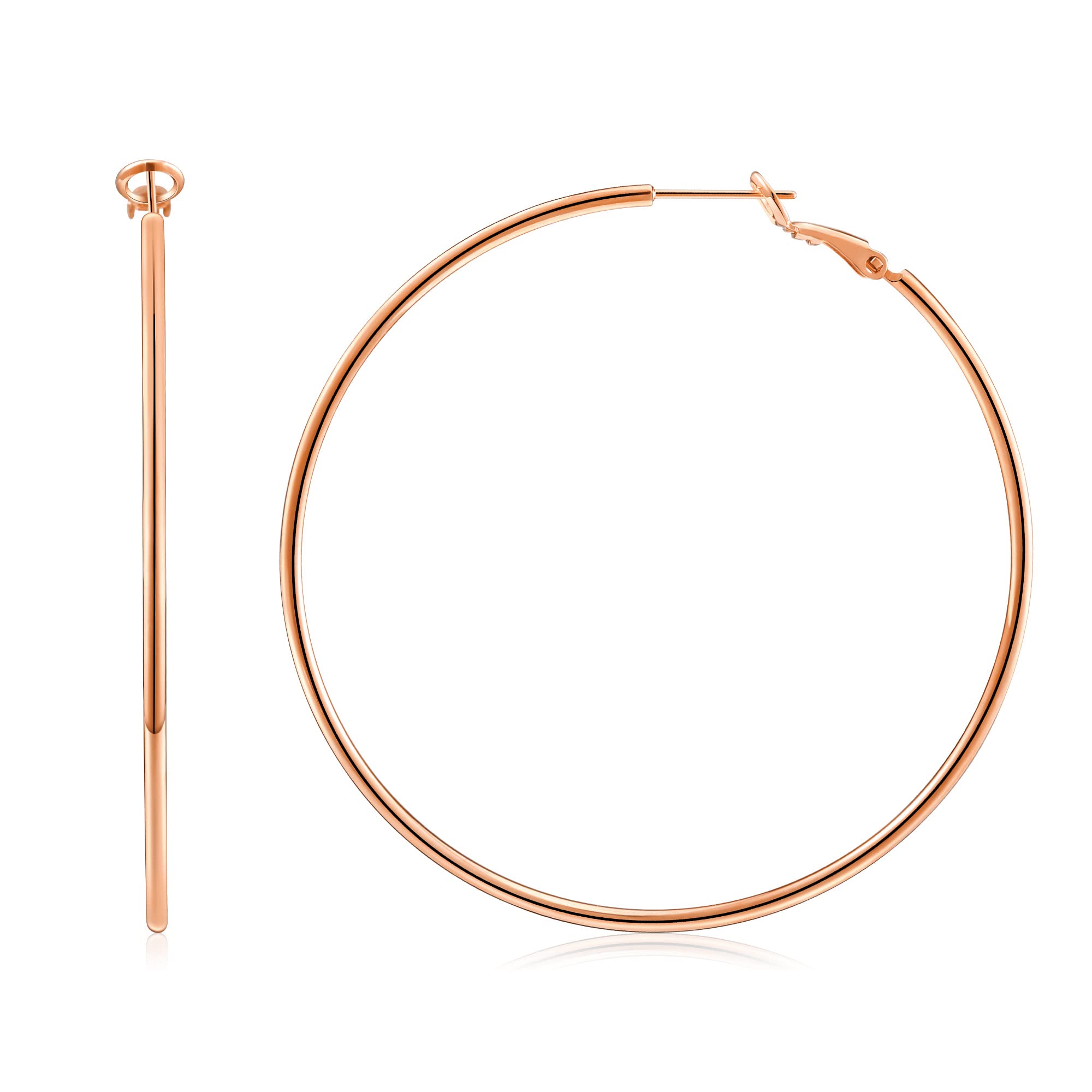 Gacimy Gold Hoop Earrings for Women, 14K Gold Plated Thin Hoops