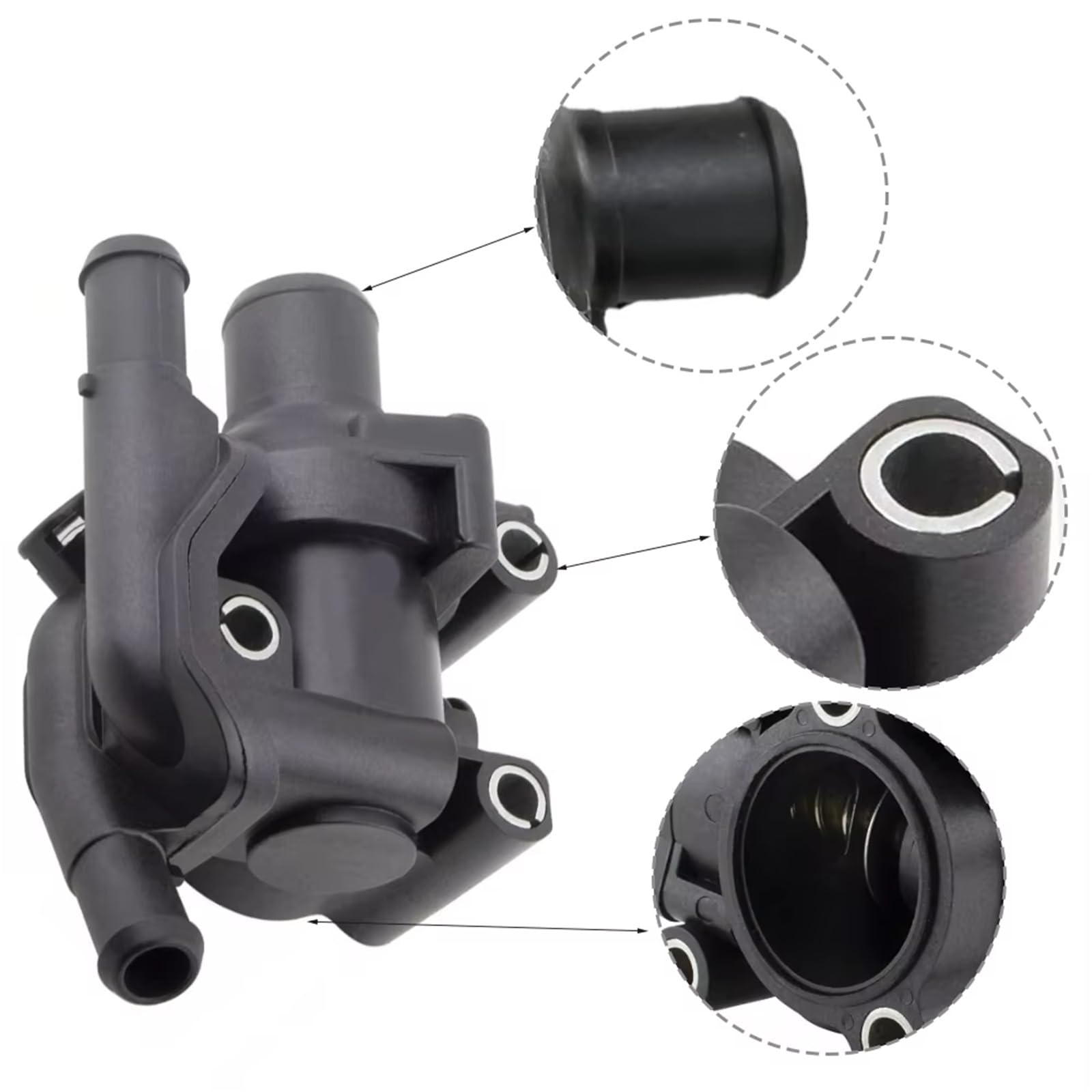 Obudowa termostatu płynu chłodzącego do Ford Escape, Ford Focus LX, Mid SE, ZTS, ZTW, ZX3, ZX5 (KGT7273N, 902201, F8RZ8575CA)
