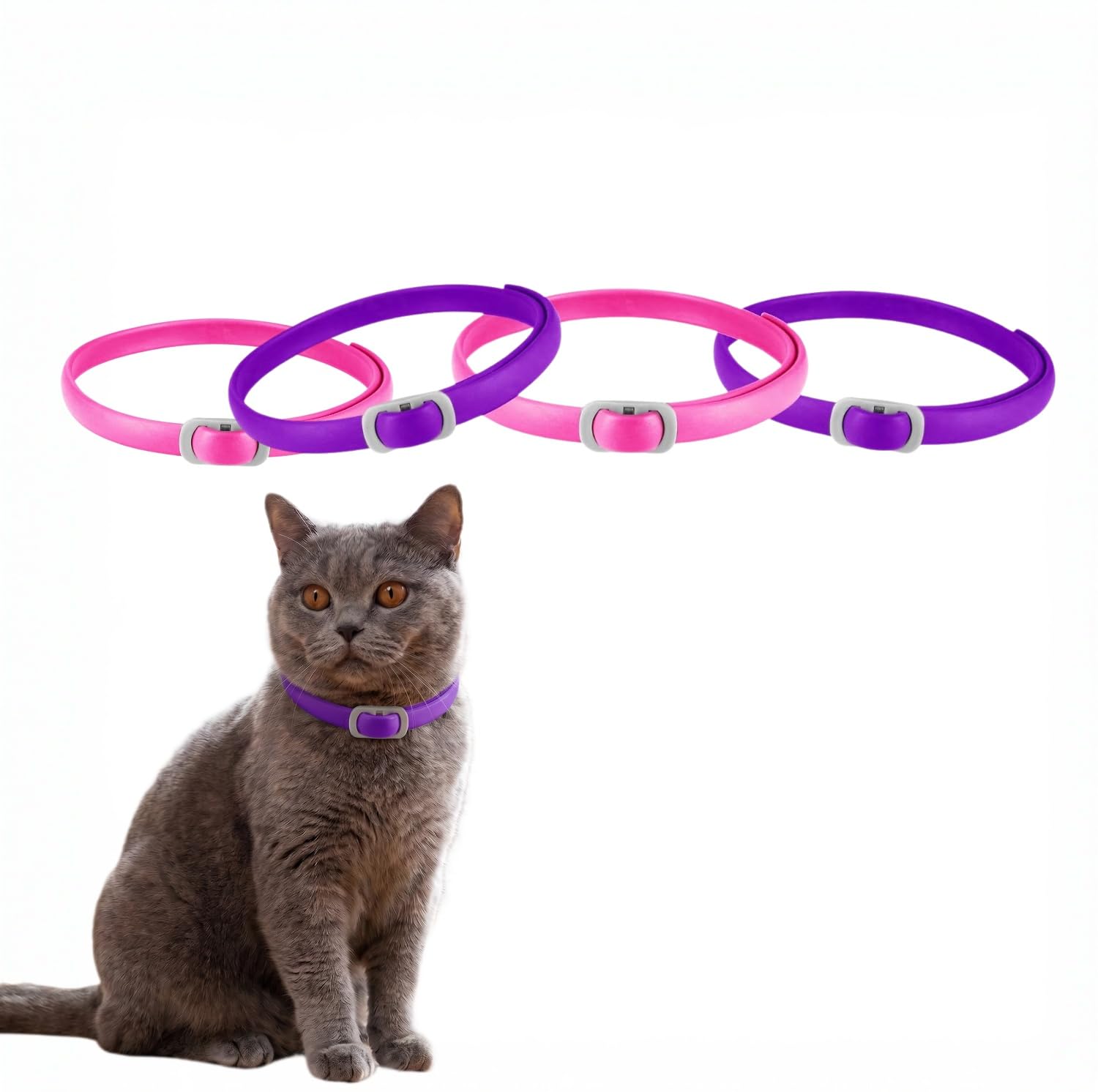 Collar for Cats, 4 pcs Collari Per Gatti, 48 cm Adjustable