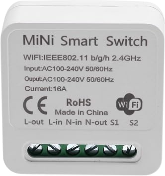 Mini Smart WiFi Relay Switch, DIY Timer Light Switch Module Smart Life/Tuya Application, Wireless Remote Control