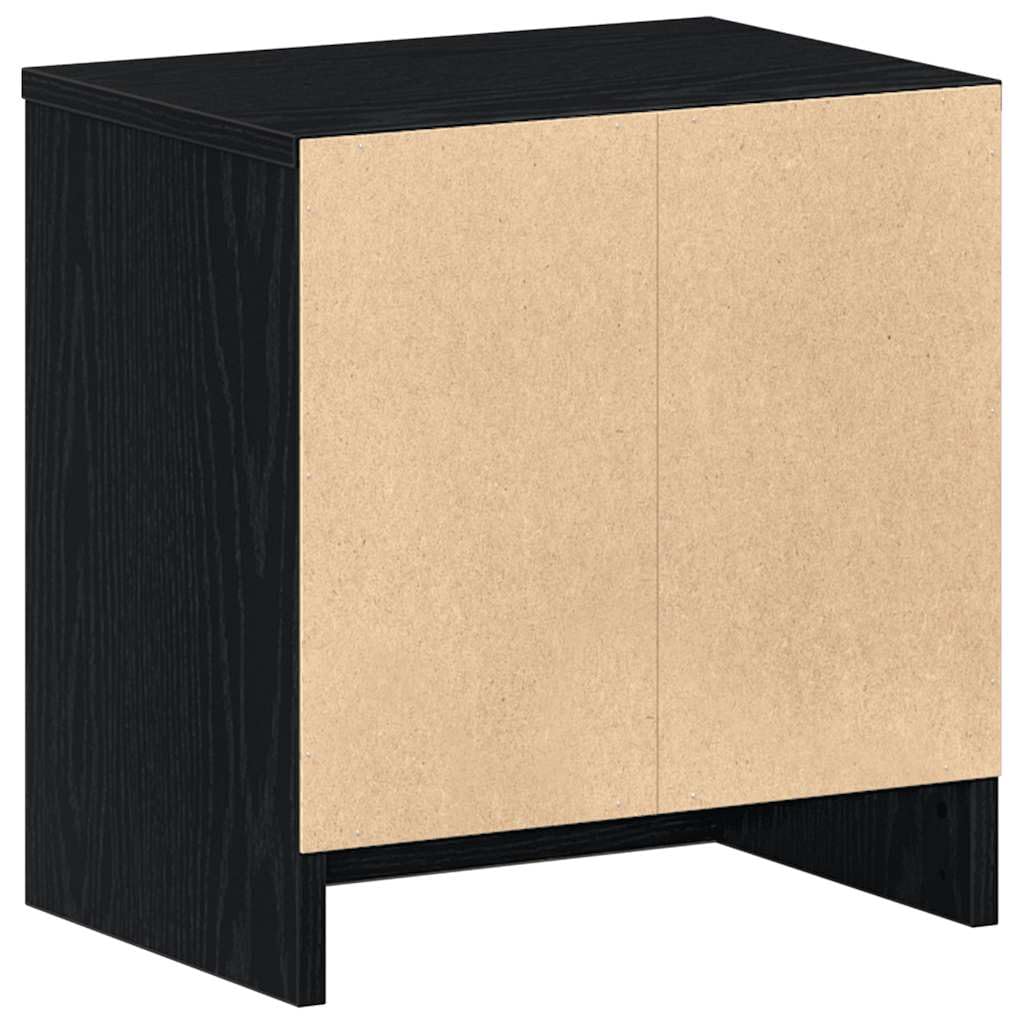Stabiler Nachttisch aus Holzwerkstoff mit Schublade und offenem Fach für Stauraum, Feuchtigkeitsbeständig und Pflegeleicht, Ideal für Schlafzimmer mit Wandhalterung
