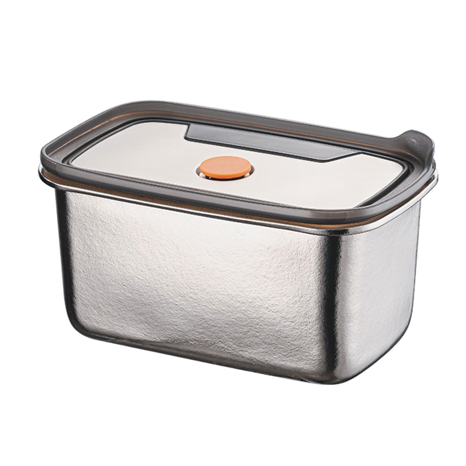 Lunch Storage Box with Metal Body and Fitted Lid, Food Container for Packed Meals, Leftovers, and Fridge Storage Metal Lunch Container Meal Prep Box Leftovers Fridge Organizer Sealed Food Use