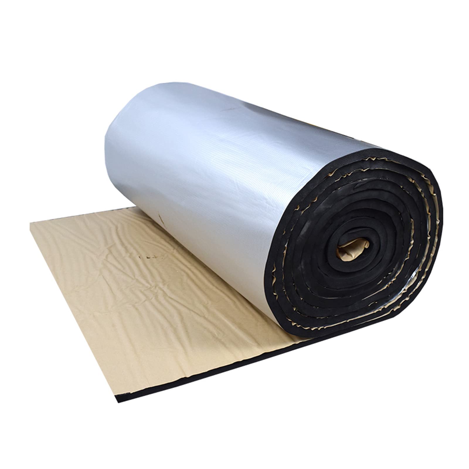 Isolante Termico,Stuoia Cotone Isolante Autoadesivo,Pannello Riflettente Termosifoni,Isolante Insonorizzante per Auto,Schiuma Acustica Antirumore,pavimenti lamina isolante ,15mm（thk）,1*1M(1m²)