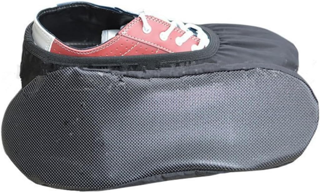 Waterproof Bowling Shoe Cover Wear Resistant Nylon Black XL Pair | Indoor Use, Hotel Stays and Snow Days, Foldable Portable Fit, Protects Shoes from Mud