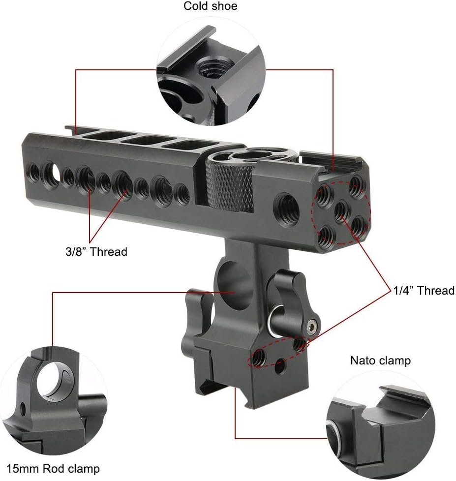 60% оƒƒ Dіѕсоunt NICEYRIG NATO Handle with Quick Release Safety Rail 70mm, 15mm Rail Block DSLR Camera Cage Top Grip Handgrip Applicable for Sony A7SIII /A7RIV/A7RIII/A7III/A7II 🔥 NICEYRIG NATO Handle with Quick Release Safety Rail 70mm, 15mm Rail Block DSLR Camera Cage Top Grip Handgrip Applicable for Sony A7SIII /A7RIV/A7RIII/A7III/A7II