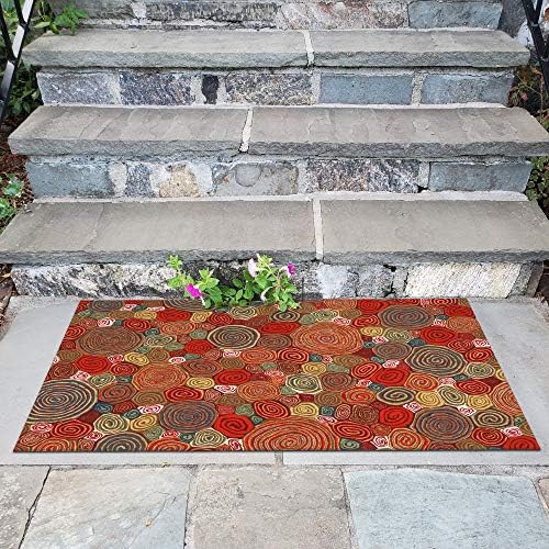 Liora Manne Visions III Contemporary Giant Swirls Indoor/Outdoor Rug, 2' X 3', Red