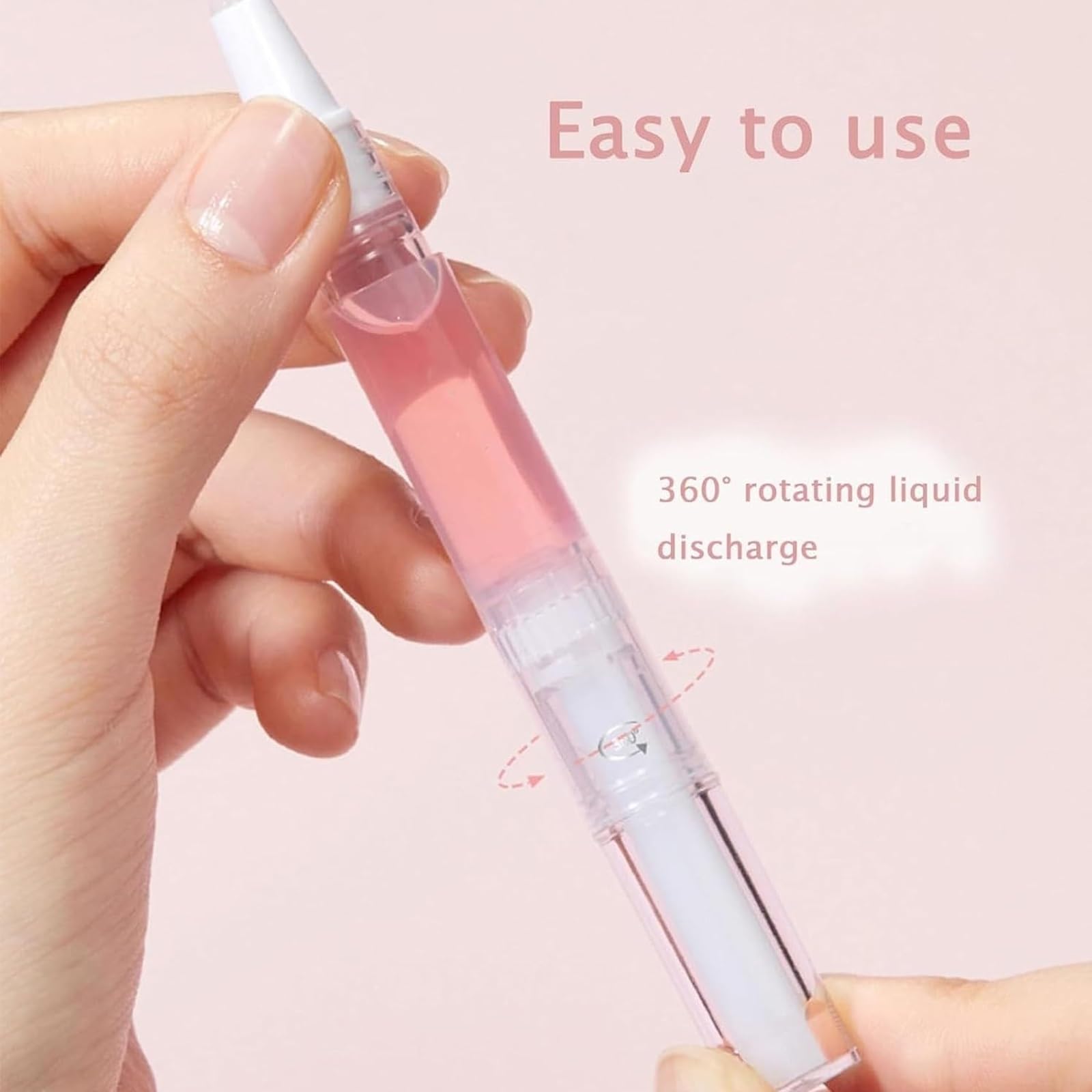 Lyra Cosmetic Nails, Olejek do skórek paznokci, Radiant Nail Growth Oil, Kosmetyczne serum nawilżające, wzmacniające i rozjaśniające pielęgnację paznokci(4pcs)