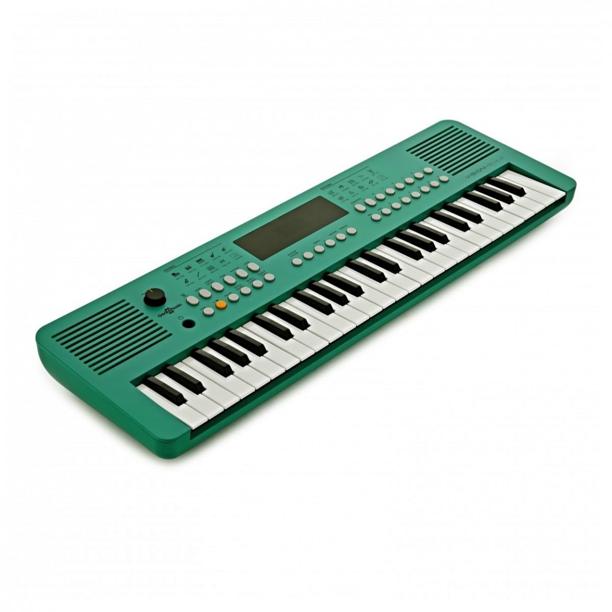 VISIONKEY-2 Tragbares MIDI-Keyboard Piano mit 49 Tasten, e-Piano, grün | Für Anfänger und Musikbegeisterte, 49 Minitasten, 300 Sounds und Rhythmen, USB-MIDI, Kopfhöreranschluss, Batterie oder USB