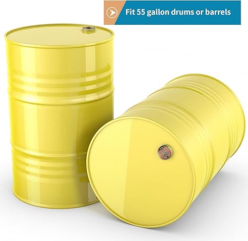Miniatura 5 de Tapón de tambor, tapa de acero de 2 pulgadas con junta para barriles de 55 galones, tambores, paquete de 6