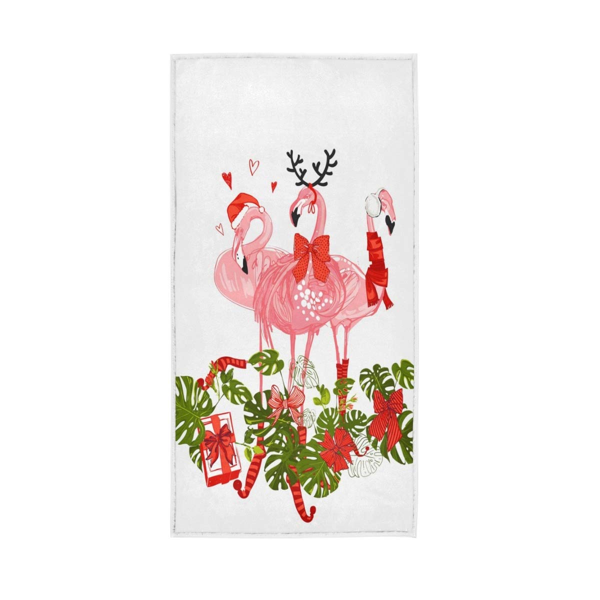 Serviette de bain microfibre motif feuille d'érable par ALAZA, essuie-mains de 38x76 cm