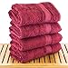 Luxury Hotel & Spa Towel Turkish Cotton Bamboo (Cranberry, Bath Towel - Set of 4)