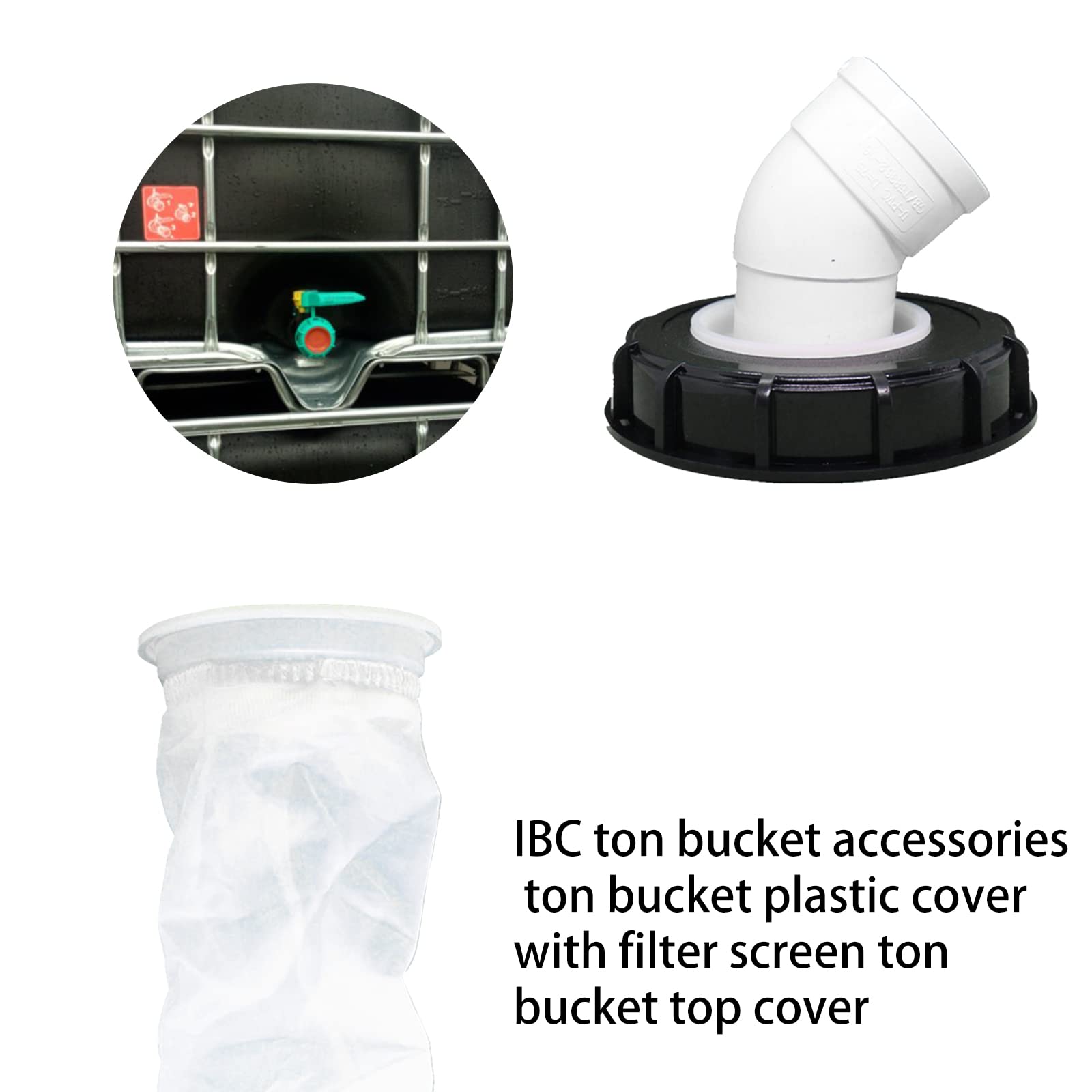 2 Filtri Per Serbatoio Acqua - Sacchetto A Rete 80 Micron, Lavabile, Per Acquario O Serbatoi Pioggia, 105x230 Mm - Foto 4