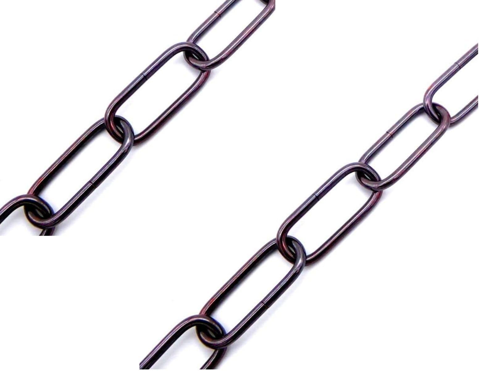 2mt catena bronzo per lampadario Filo 3,8mm Dimensioni anello 45 x 20mm