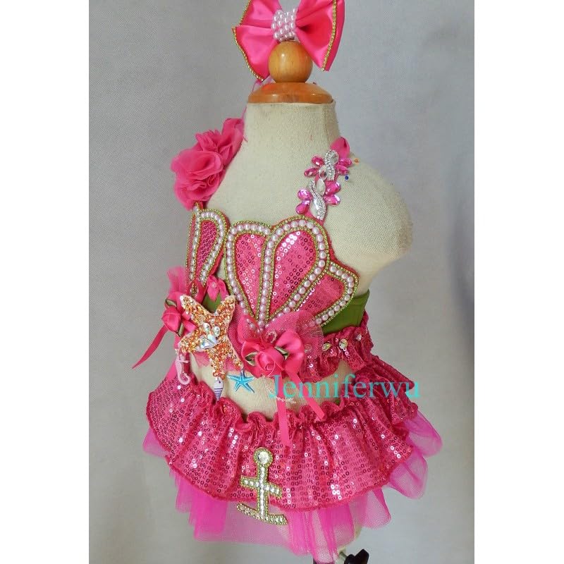 Jenniferwu Two-Pieces Girls Swimsuit Beauty Toddler Swimwear Pageant Bikini Set3