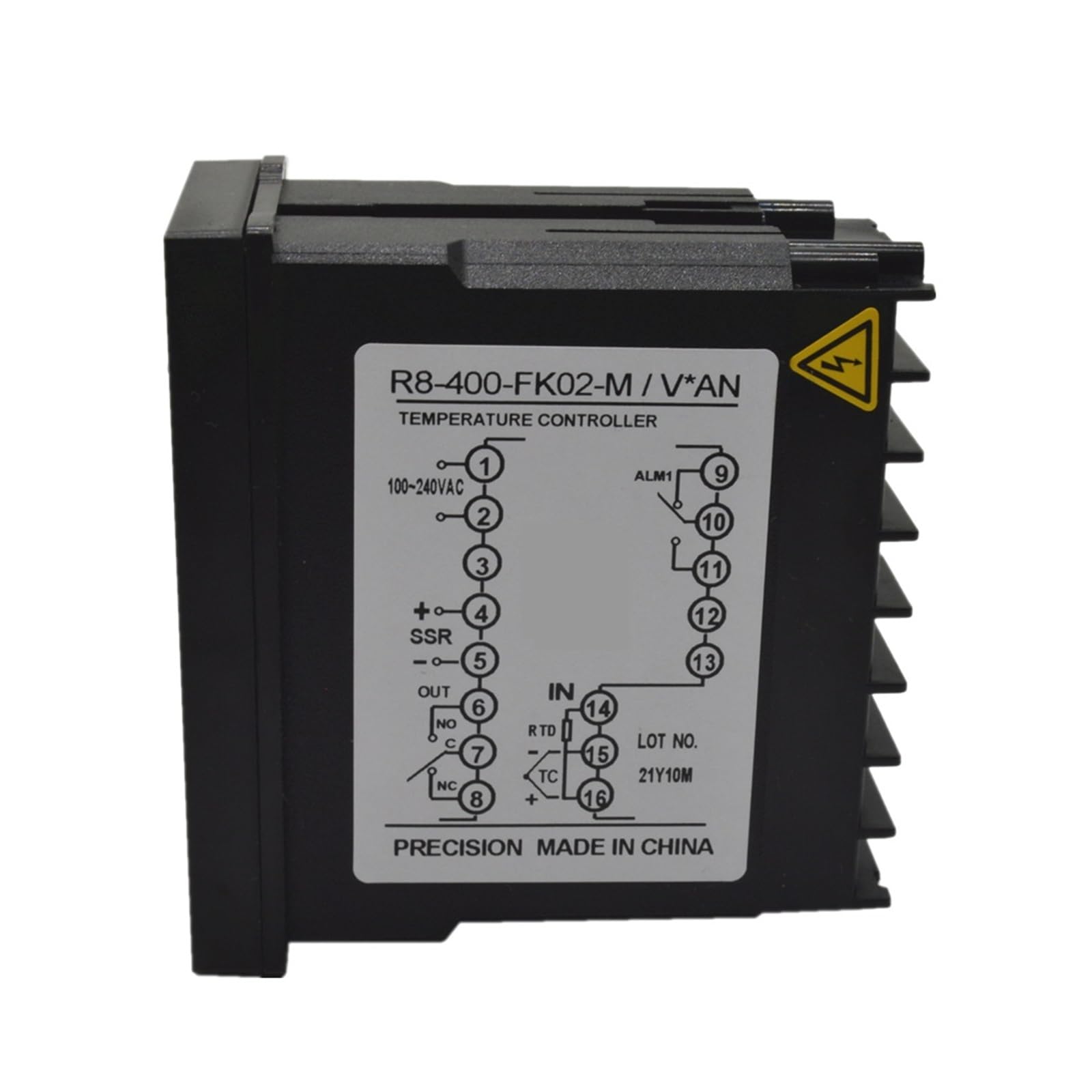 MUHM 48x96mm 1/8 DIN Entrada TC/RTD KEJ PT100 R8-400 Controlador de Temperatura Digital PID Salida SSR relé AC 110/220V termostato (Color : Output Relay 1 Alarm)