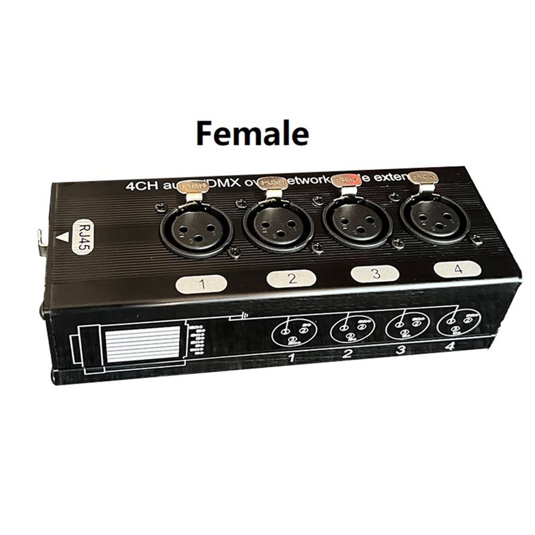Lot de 3 paires de rallonges de câble réseau 4 canaux 3 broches XLR audio RJ45 Ethernet DMX512 mâle + femelle