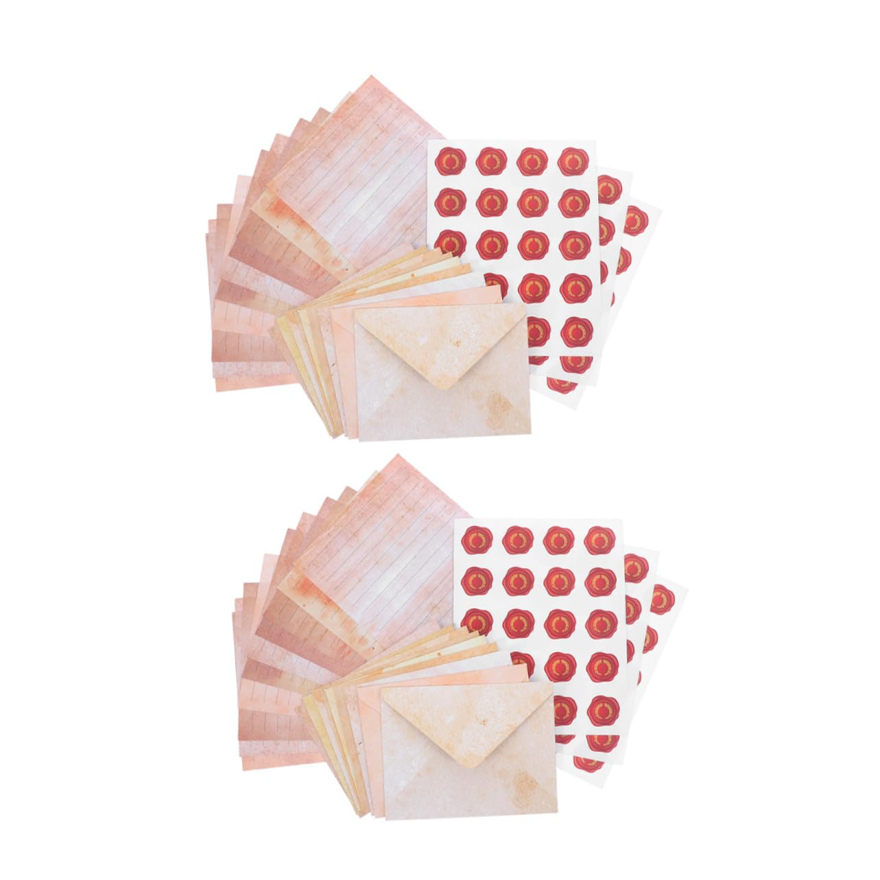 100sätze Retro-briefpapier-set mit Umschlägen Liniertes Vintage-papier für Handgeschriebene Briefe Dekoratives Notizpapier im Antiken Stil