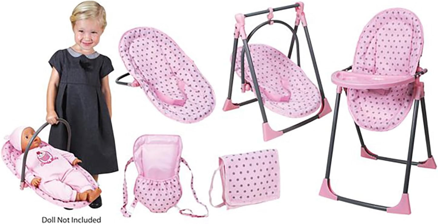 Lissi Baby Doll 6-in-1 Convertible Highchair Play Set