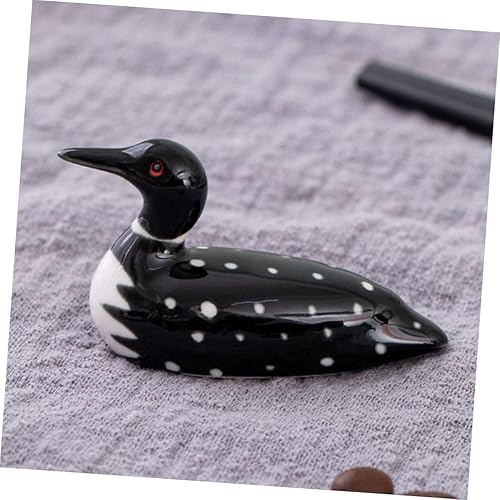 Miniatura 6 de Housoutil Juego de palillos de cerámica, decoración de mesa de cena, platos de secado de platos, centros de mesa, palillos de pato, soporte de mesa